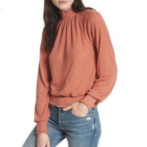 Free People Boulevard Mock Neck Long Sleeve Top